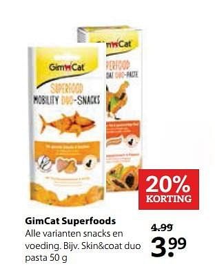 Aanbiedingen Gimcat superfoods - Gim Cat - Geldig van 15/05/2017 tot 28/05/2017 bij Boerenbond