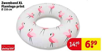 Aanbiedingen Zwemband xl flamingo print - Playing Kids - Geldig van 16/05/2017 tot 28/05/2017 bij Kruidvat