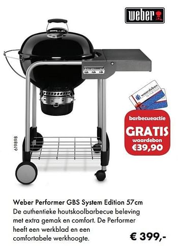 Aanbiedingen Weber performer gbs system edition - Weber - Geldig van 22/05/2017 tot 30/06/2017 bij Multi Bazar