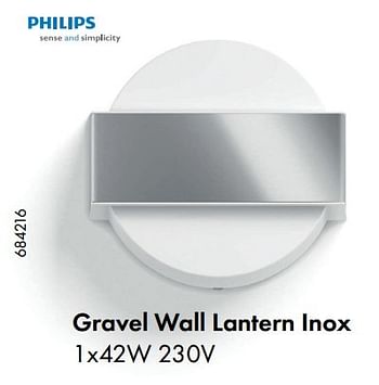 Aanbiedingen Philips gravel wall lantern inox - Philips - Geldig van 22/05/2017 tot 30/06/2017 bij Multi Bazar