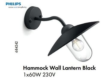 Aanbiedingen Philips hammock wall lantern black - Philips - Geldig van 22/05/2017 tot 30/06/2017 bij Multi Bazar