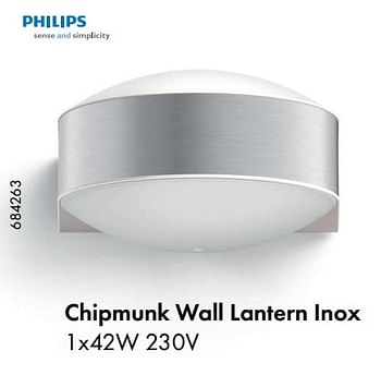 Aanbiedingen Philips chipmunk wall lantern inox - Philips - Geldig van 22/05/2017 tot 30/06/2017 bij Multi Bazar