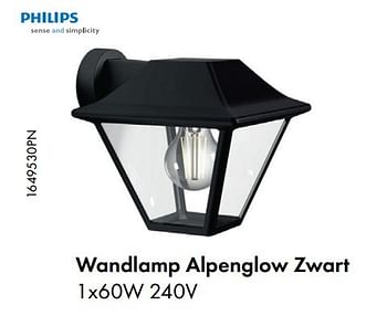 Aanbiedingen Philips wandlamp alpenglow zwart - Philips - Geldig van 22/05/2017 tot 30/06/2017 bij Multi Bazar