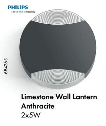 Aanbiedingen Philips limestone wall lantern anthracite - Philips - Geldig van 22/05/2017 tot 30/06/2017 bij Multi Bazar