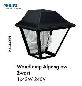 Aanbiedingen Philips wandlamp alpenglow zwart - Philips - Geldig van 22/05/2017 tot 30/06/2017 bij Multi Bazar