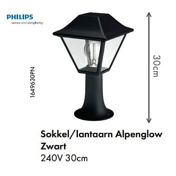 Aanbiedingen Philips sokkel-lantaarn alpenglow zwart - Philips - Geldig van 22/05/2017 tot 30/06/2017 bij Multi Bazar