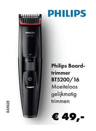 Aanbiedingen Philips baardtrimmer bt5200-15 - Philips - Geldig van 22/05/2017 tot 30/06/2017 bij Multi Bazar