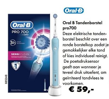 Aanbiedingen 3d white oral b tandenborstel de oral-b pro 700 - Oral-B - Geldig van 22/05/2017 tot 30/06/2017 bij Multi Bazar