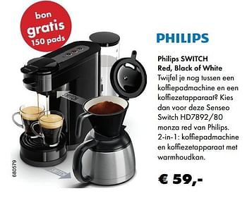Aanbiedingen Philips switch red, black of white - Philips - Geldig van 22/05/2017 tot 30/06/2017 bij Multi Bazar