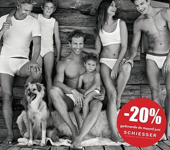 Aanbiedingen -20% gedurende de maand juni schiesser - Schiesser - Geldig van 22/05/2017 tot 30/06/2017 bij Multi Bazar