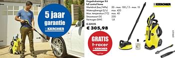 Aanbiedingen Kärcher hogedrukreiniger k4 full control home - Kärcher - Geldig van 22/05/2017 tot 30/06/2017 bij Multi Bazar