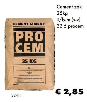 Aanbiedingen Cement zak - PROCEM - Geldig van 22/05/2017 tot 30/06/2017 bij Multi Bazar