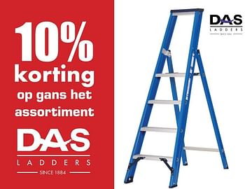 Aanbiedingen 10% korting op gans het assortiment das ladders - Das Ladders - Geldig van 22/05/2017 tot 30/06/2017 bij Multi Bazar