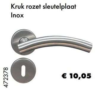 Aanbiedingen Kruk rozet sleutelplaat inox - Huismerk - Multi Bazar - Geldig van 22/05/2017 tot 30/06/2017 bij Multi Bazar