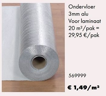 Aanbiedingen Ondervloer 3mm alu voor laminaat - Huismerk - Multi Bazar - Geldig van 22/05/2017 tot 30/06/2017 bij Multi Bazar