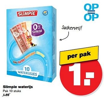 Aanbiedingen Slimpie waterijs - Slimpie - Geldig van 17/05/2017 tot 24/05/2017 bij Hoogvliet