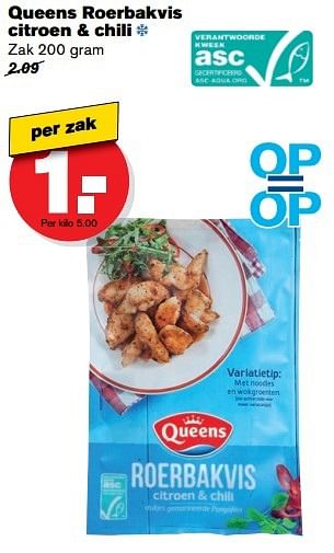 Aanbiedingen Queens roerbakvis citroen + chili - Queens - Geldig van 17/05/2017 tot 24/05/2017 bij Hoogvliet