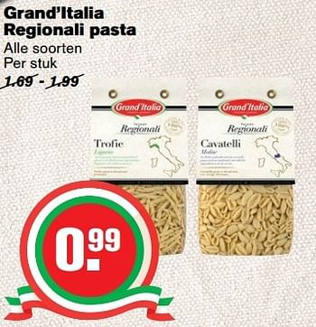 Aanbiedingen Grand`italia regionali pasta - grand’italia - Geldig van 17/05/2017 tot 24/05/2017 bij Hoogvliet