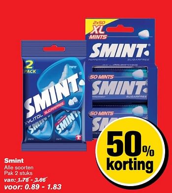 Aanbiedingen Smint alle soorten - Smint - Geldig van 17/05/2017 tot 24/05/2017 bij Hoogvliet