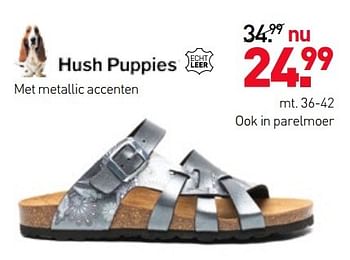 Aanbiedingen Slippers - Hush Puppies - Geldig van 08/05/2017 tot 21/05/2017 bij Scapino