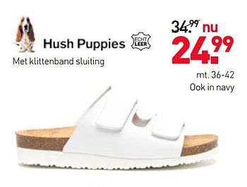 Aanbiedingen Slippers - Hush Puppies - Geldig van 08/05/2017 tot 21/05/2017 bij Scapino