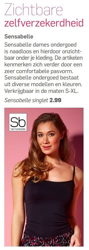 Aanbiedingen Sensabelle singlet - Sensabelle - Geldig van 04/05/2017 tot 28/05/2017 bij Action
