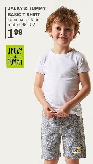 Aanbiedingen Jacky + tommy basic t-shirt - Jacky &amp; Tommy - Geldig van 04/05/2017 tot 28/05/2017 bij Action