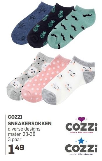 Aanbiedingen Cozzi sneakersokken - Cozzi - Geldig van 04/05/2017 tot 28/05/2017 bij Action