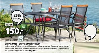 Aanbiedingen Larvik tafel - Jutlandia - Geldig van 15/05/2017 tot 28/05/2017 bij Jysk