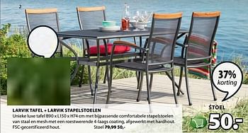 Aanbiedingen Larvik stapelstoelen - Jutlandia - Geldig van 15/05/2017 tot 28/05/2017 bij Jysk