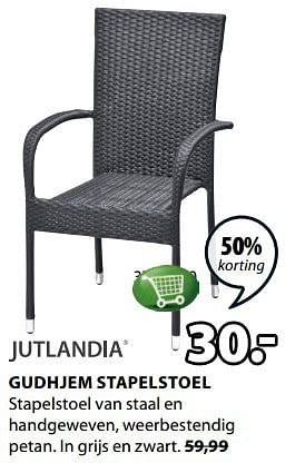 Aanbiedingen Gudhjem stapelstoel - Jutlandia - Geldig van 15/05/2017 tot 28/05/2017 bij Jysk