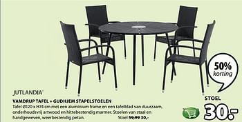 Aanbiedingen Gudhjem stapelstoelen - Jutlandia - Geldig van 15/05/2017 tot 28/05/2017 bij Jysk