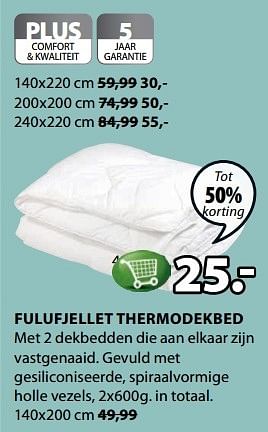 Aanbiedingen Fulufjellet thermodekbed - Huismerk - Jysk - Geldig van 15/05/2017 tot 28/05/2017 bij Jysk