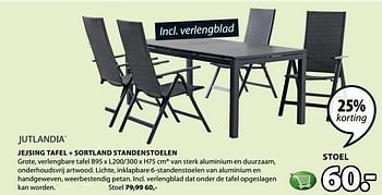 Aanbiedingen Sortland standenstoelen - Jutlandia - Geldig van 15/05/2017 tot 28/05/2017 bij Jysk
