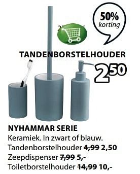 Aanbiedingen Nyhammar serie tandenborstelhouder - Huismerk - Jysk - Geldig van 15/05/2017 tot 28/05/2017 bij Jysk