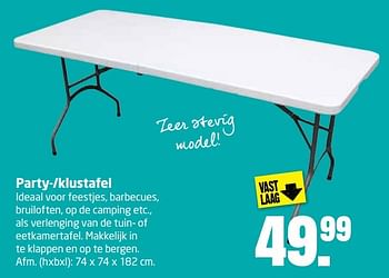 Aanbiedingen Party--klustafel ideaal voor feestjes barbecues - Huismerk - Formido - Geldig van 15/05/2017 tot 28/05/2017 bij Formido