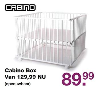 Aanbiedingen Cabino box - Cabino - Geldig van 12/05/2017 tot 28/05/2017 bij Baby & Tiener Megastore