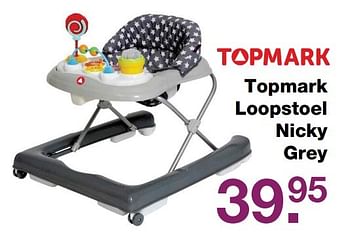 Aanbiedingen Topmark loopstoel nicky grey - Topmark - Geldig van 12/05/2017 tot 28/05/2017 bij Baby & Tiener Megastore