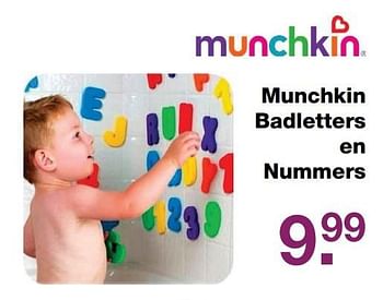 Aanbiedingen Munchkin badletters en nummers - Munchkin - Geldig van 12/05/2017 tot 28/05/2017 bij Baby & Tiener Megastore