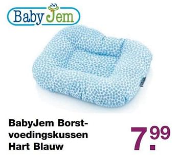 Aanbiedingen Babyjem borstvoedingskussen hart blauw - BabyJem - Geldig van 12/05/2017 tot 28/05/2017 bij Baby & Tiener Megastore
