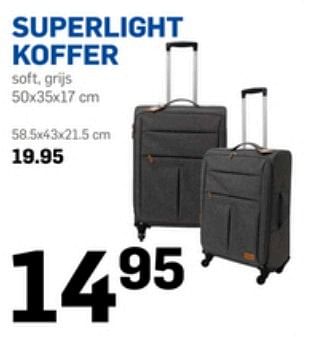 Aanbiedingen Superlight koffer - Huismerk - Action - Geldig van 18/05/2017 tot 23/05/2017 bij Action