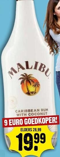 Aanbiedingen Malibu caribbean rum with coconut - Malibu - Geldig van 21/05/2017 tot 27/05/2017 bij Dirk III