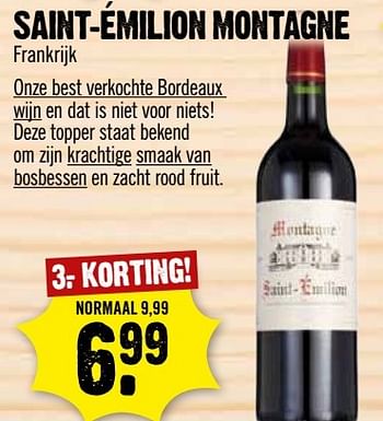 Aanbiedingen Saint-émilion montagne - Rode wijnen - Geldig van 21/05/2017 tot 27/05/2017 bij Dirk III