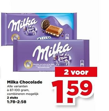 Aanbiedingen Milka chocolade - Milka - Geldig van 21/05/2017 tot 27/05/2017 bij Plus