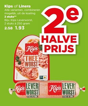 Aanbiedingen Kips leverworst - Kips - Geldig van 21/05/2017 tot 27/05/2017 bij Plus