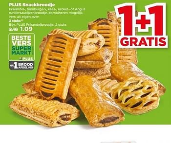 Aanbiedingen Plus snackbroodje - Huismerk - Plus - Geldig van 21/05/2017 tot 27/05/2017 bij Plus