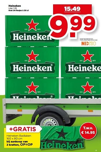 Aanbiedingen Heineken krat - Heineken - Geldig van 21/05/2017 tot 27/05/2017 bij Plus