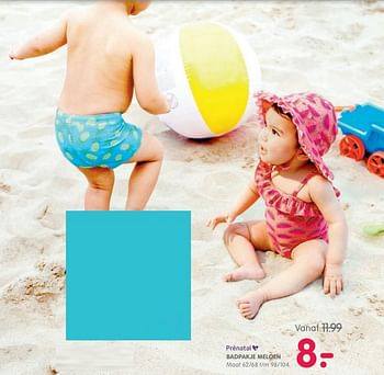 Aanbiedingen Badpakje meloen - Huismerk - Prenatal - Geldig van 02/05/2017 tot 28/05/2017 bij Prenatal