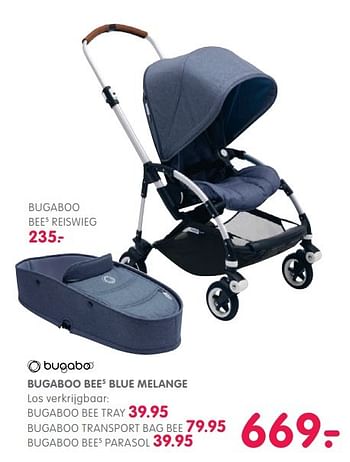 Aanbiedingen Bugaboo bee5 blue melange - Bugaboo - Geldig van 02/05/2017 tot 28/05/2017 bij Prenatal