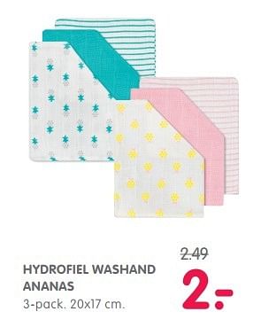 Aanbiedingen Hydrofiel washand ananas - Huismerk - Prenatal - Geldig van 02/05/2017 tot 28/05/2017 bij Prenatal